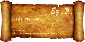 Száz Mariann névjegykártya